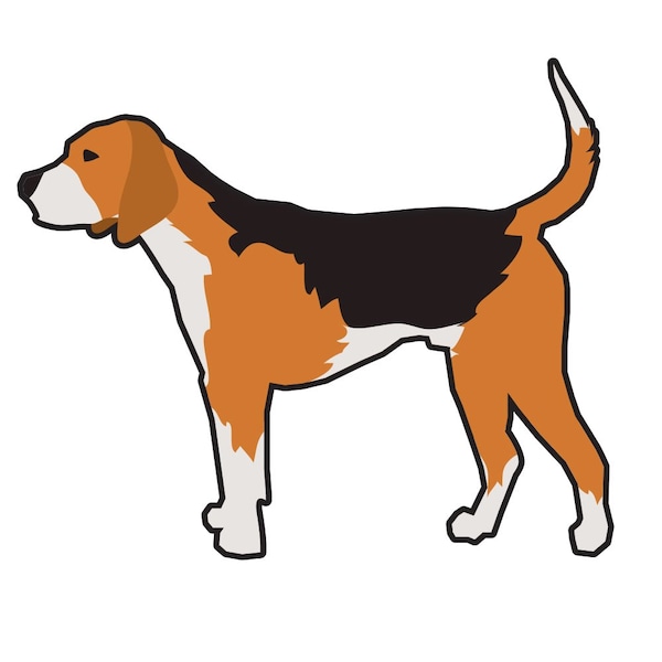 Signmission American Foxhound Dog Decal, Dog Lover Decor Vinyl Sticker D-12-American Foxhound - main
